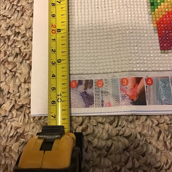 Handmade Diamond Art Completed Geometric Flower - Full Drill - 9 3/8" Square - Picture 6 of 9